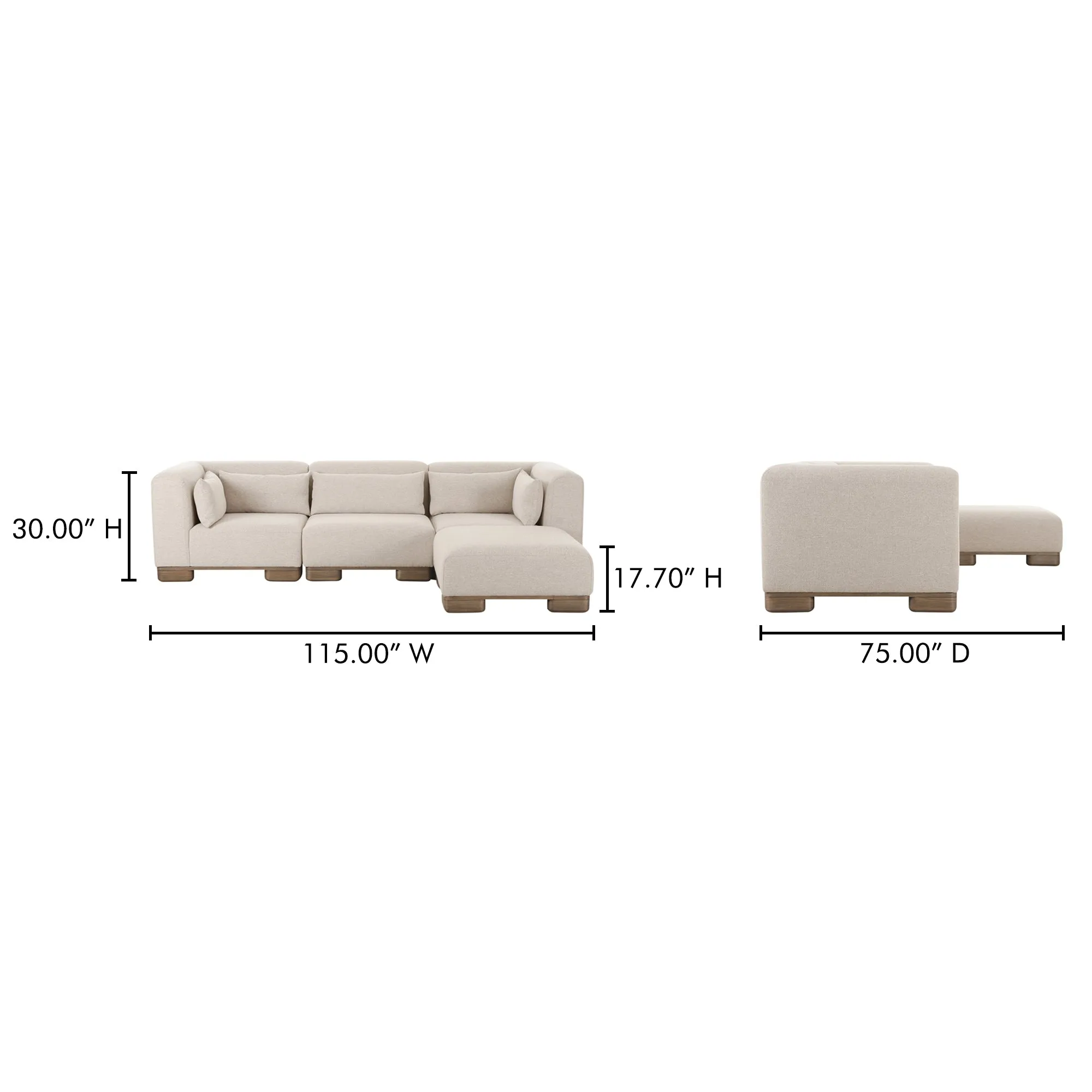 Versatile Performance Fabric Modular Lounging Set