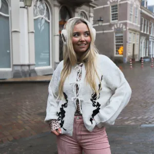Vest roses strikjes