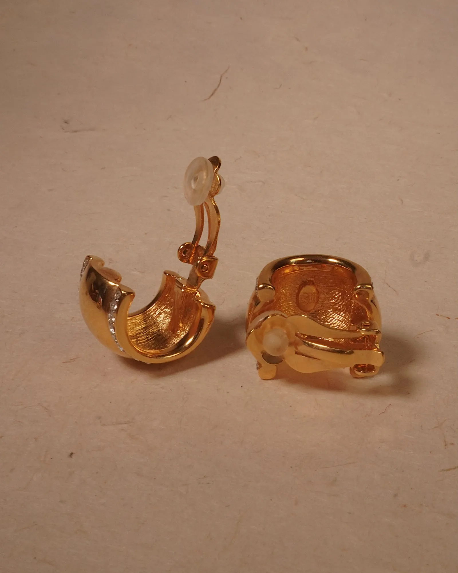 Vintage Pavé Hoop Clip Ons