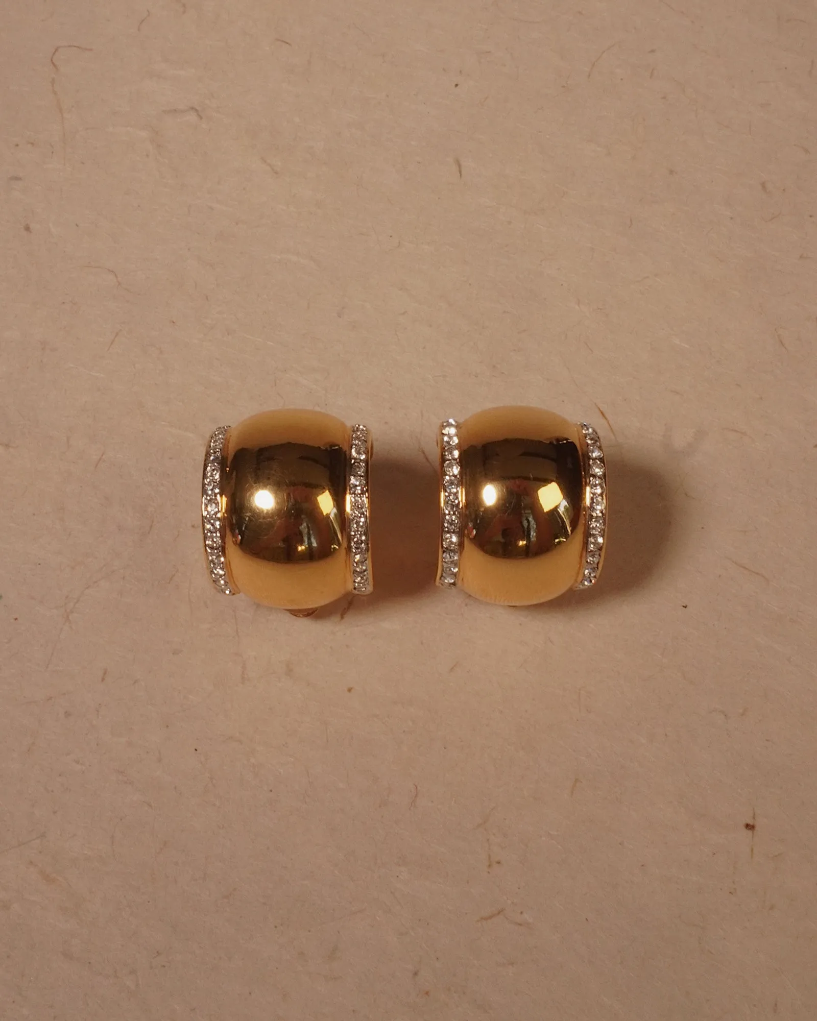 Vintage Pavé Hoop Clip Ons