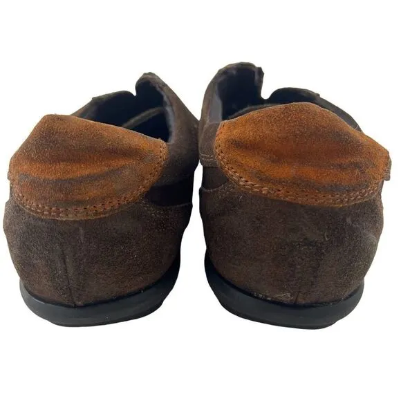 Vintage Pre-owned EVEET Men Brown Suede Italy Designer Dress Shoes EU 42