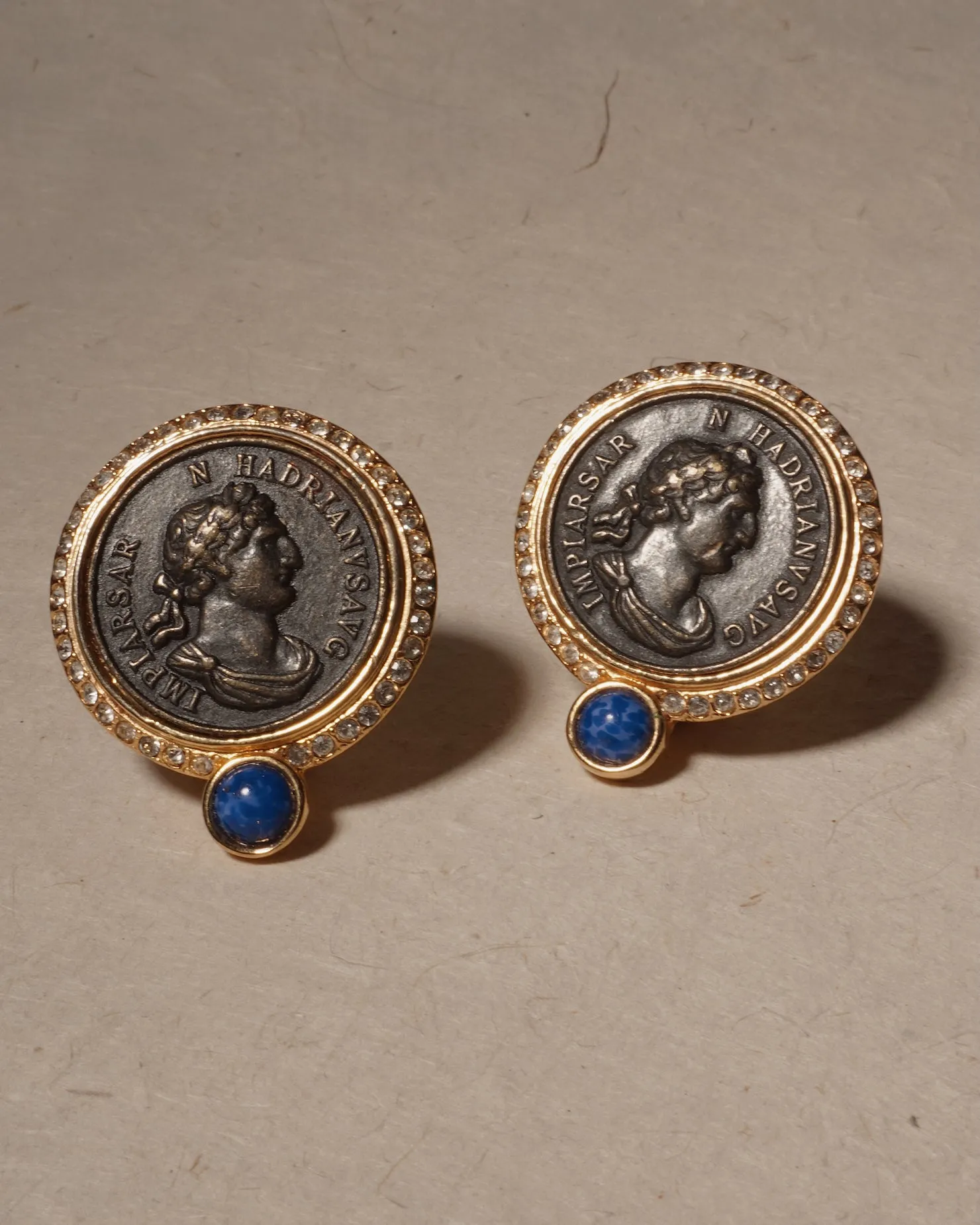 Vintage Roman Coin Cab Clip Ons