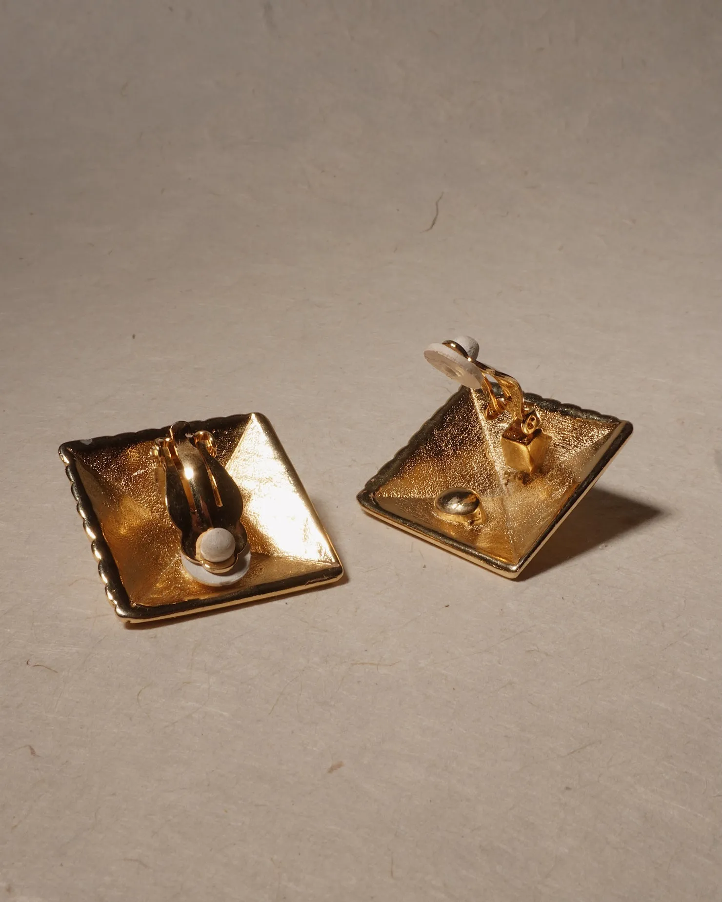 Vintage Textured Pyramid Clip Ons