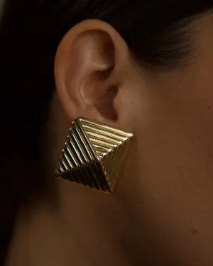 Vintage Textured Pyramid Clip Ons