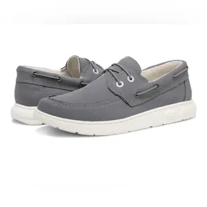 Vionic Skipper Boat Shoes - Size 10 - Gray Canvas