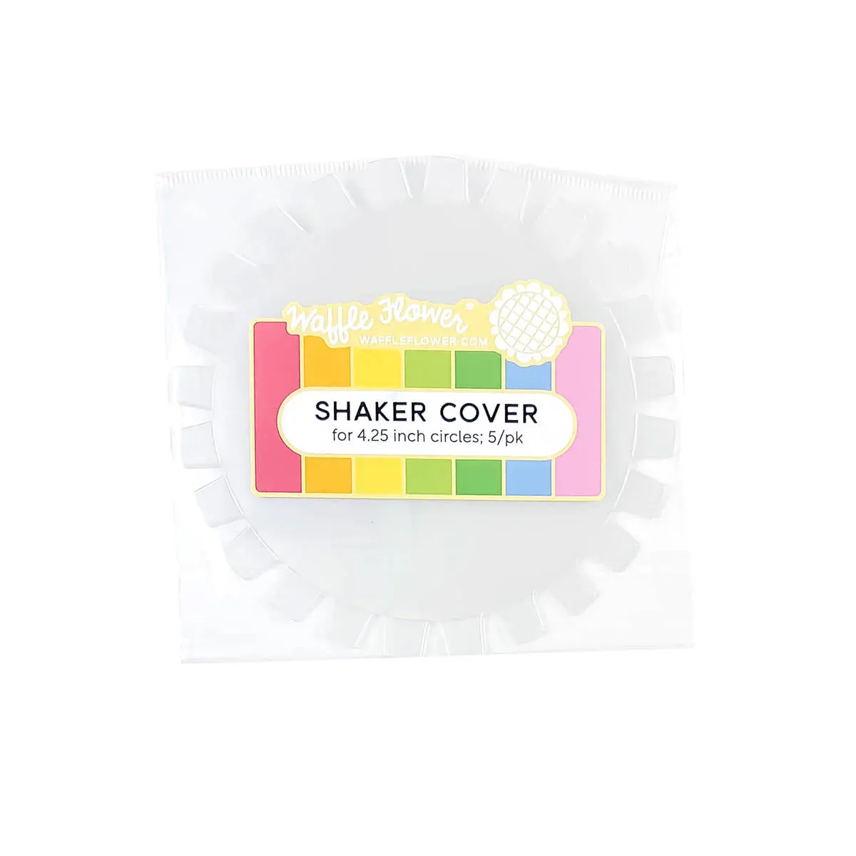 Waffle Flower - Shaker Cover - 4.25 x 4.25 Flat Circle - 5/PK