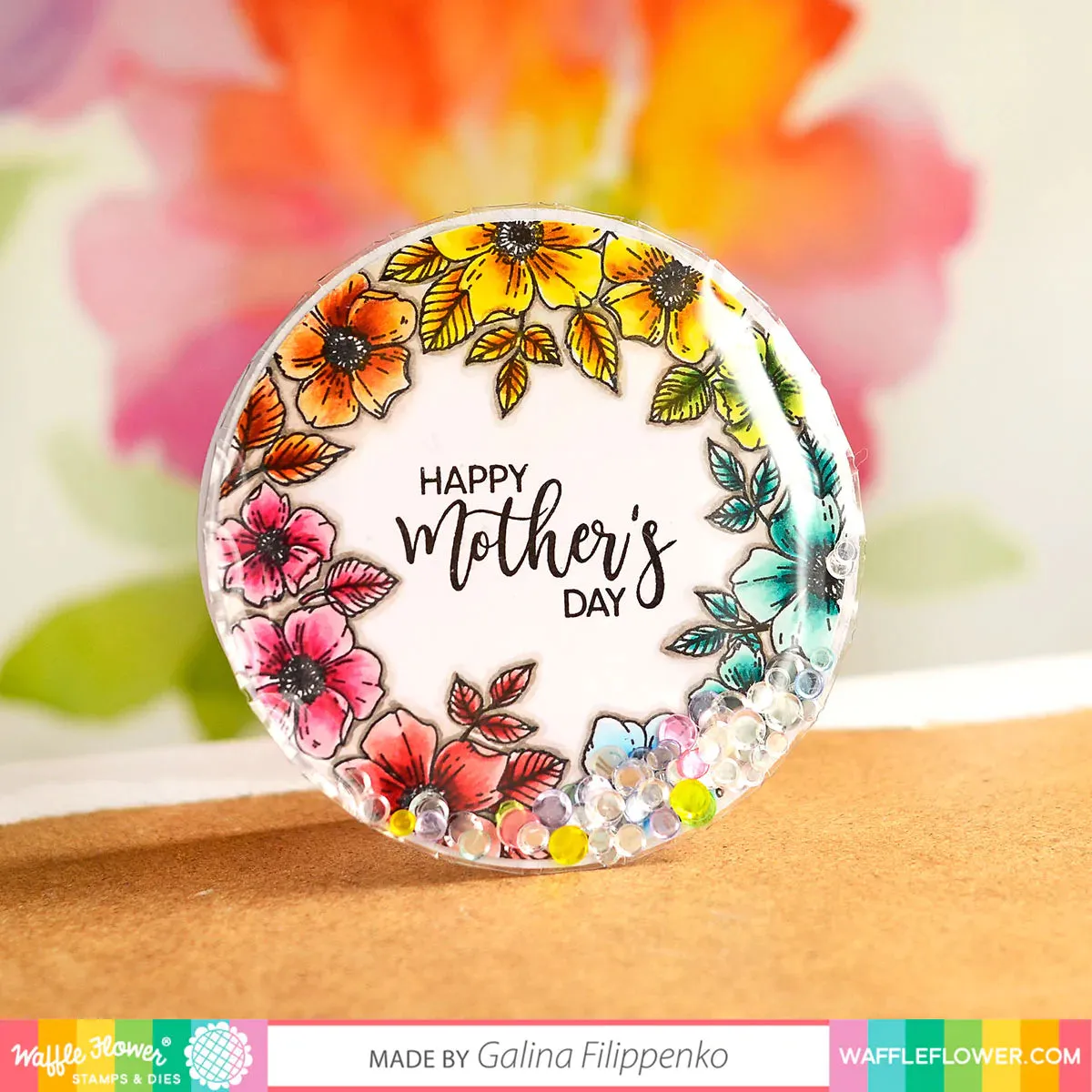 Waffle Flower - Shaker Cover - 4.25 x 4.25 Flat Circle - 5/PK