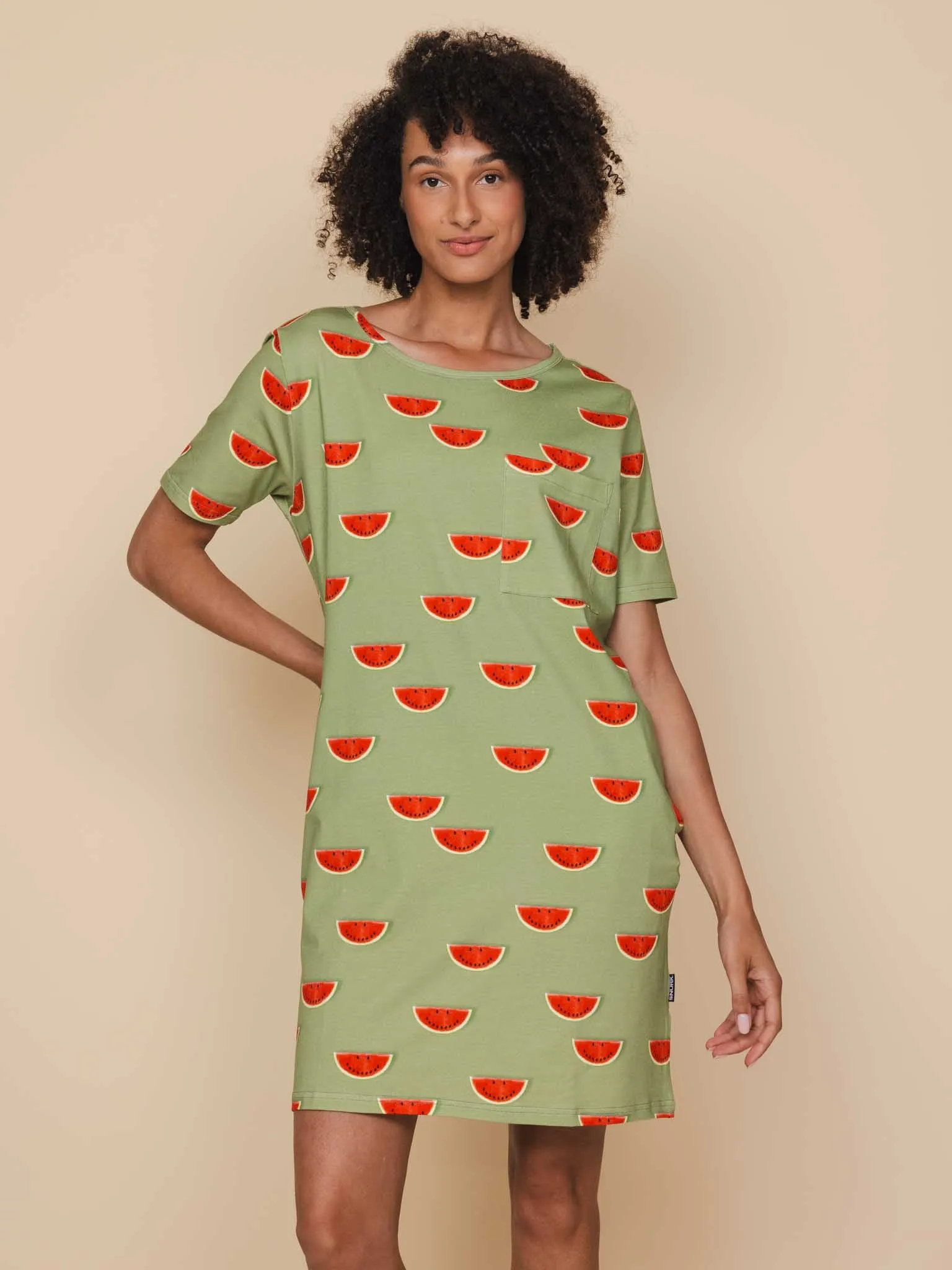 Watermelon T-shirt Dress Dames