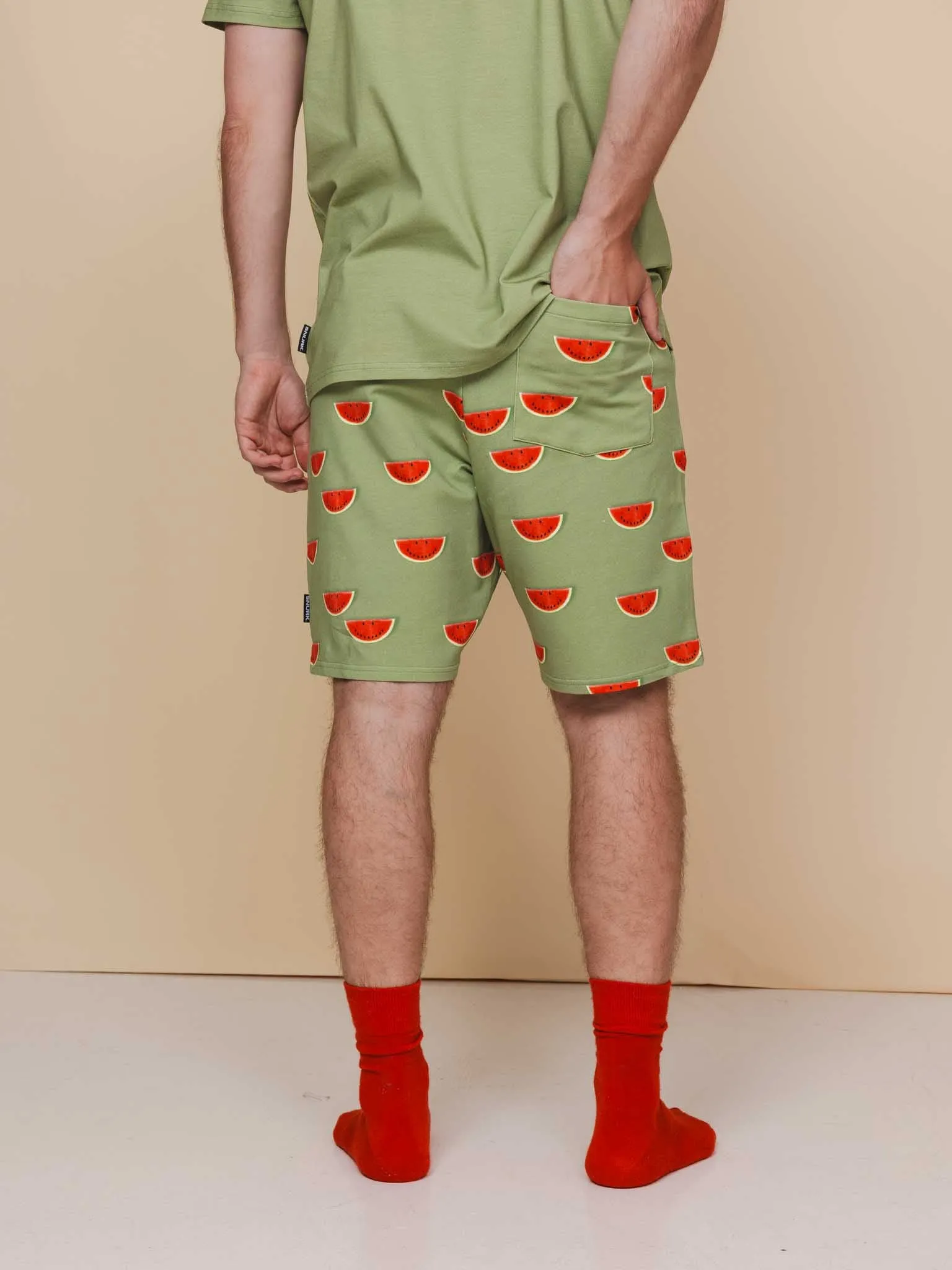 Watermelon T-shirt en Shorts set Heren