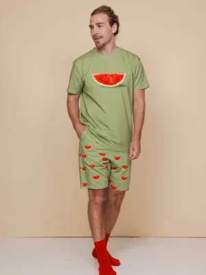 Watermelon T-shirt en Shorts set Heren