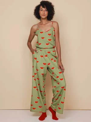 Watermelon Topje en Wijde broek set Dames