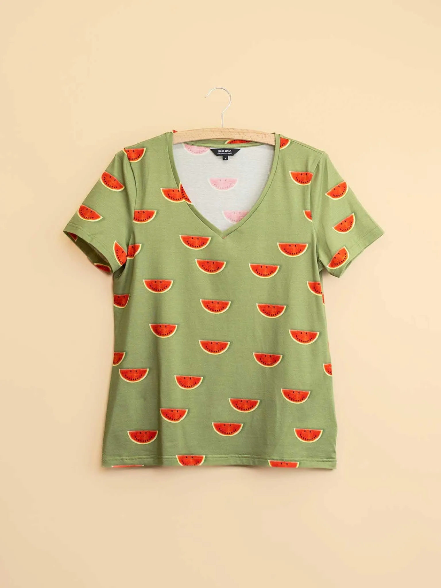 Watermelon V-neck T-shirt en Shorts set Dames