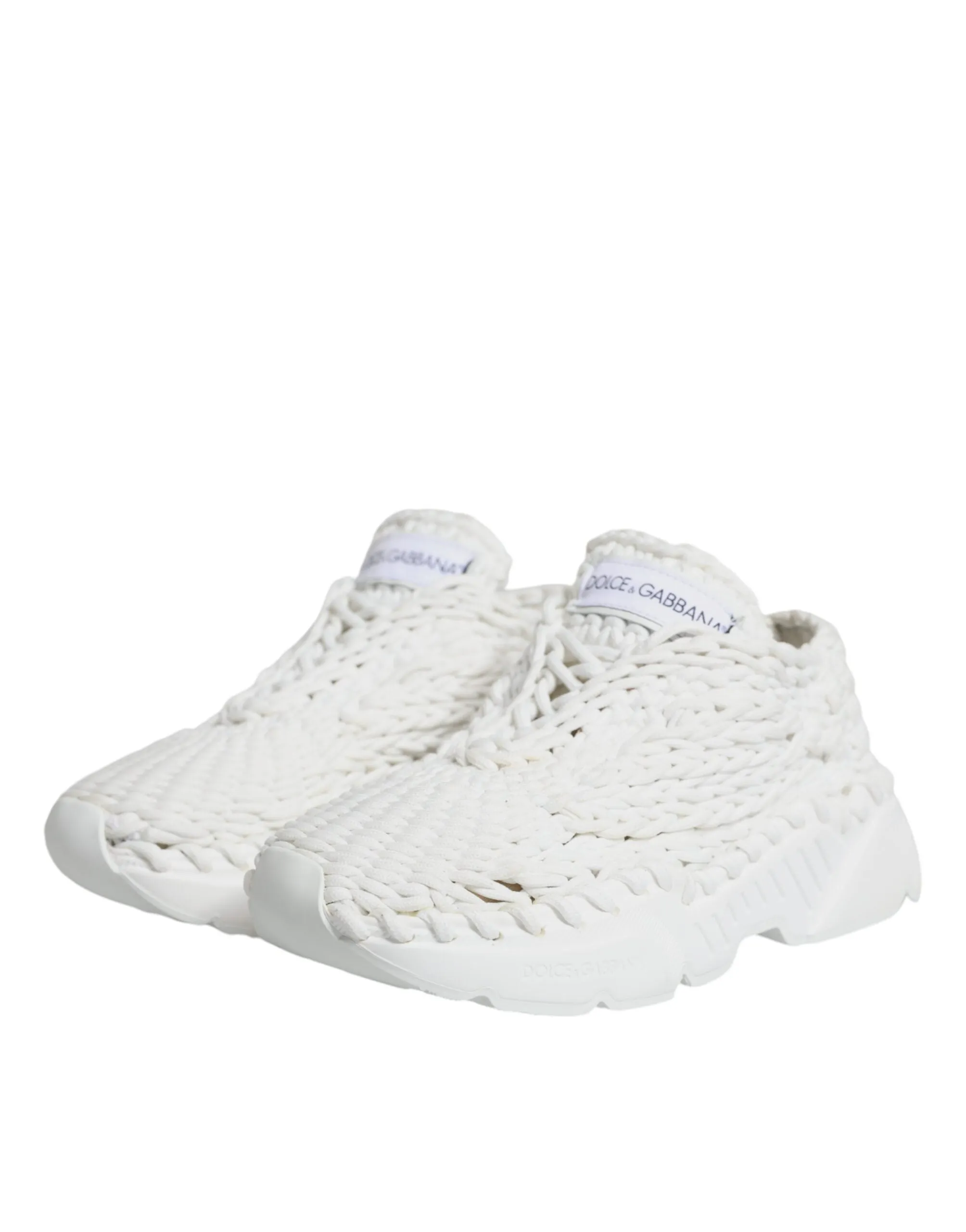 White Knitted Daymaster Sneakers Shoes