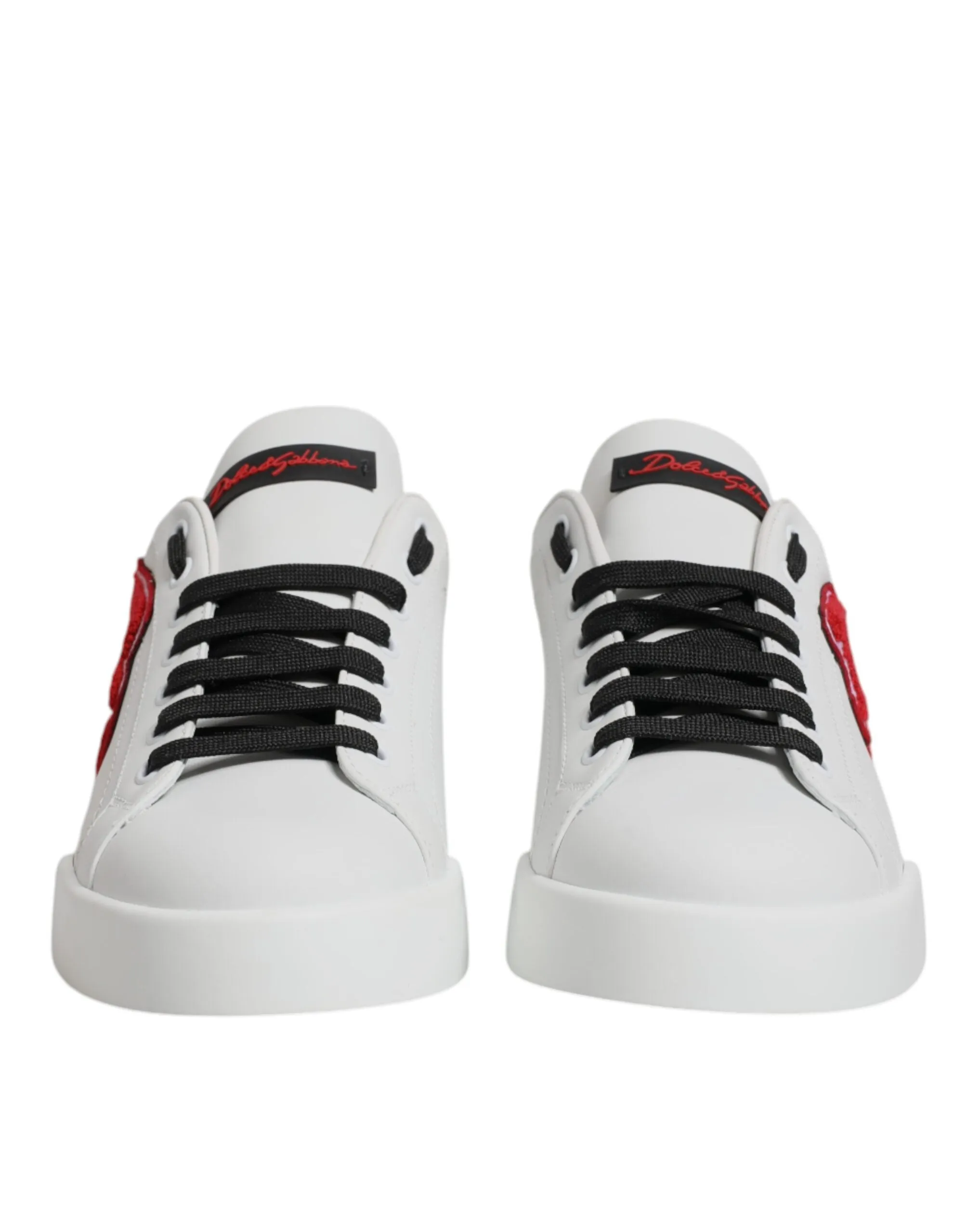 White Leather Logo Low Top Sneakers Shoes