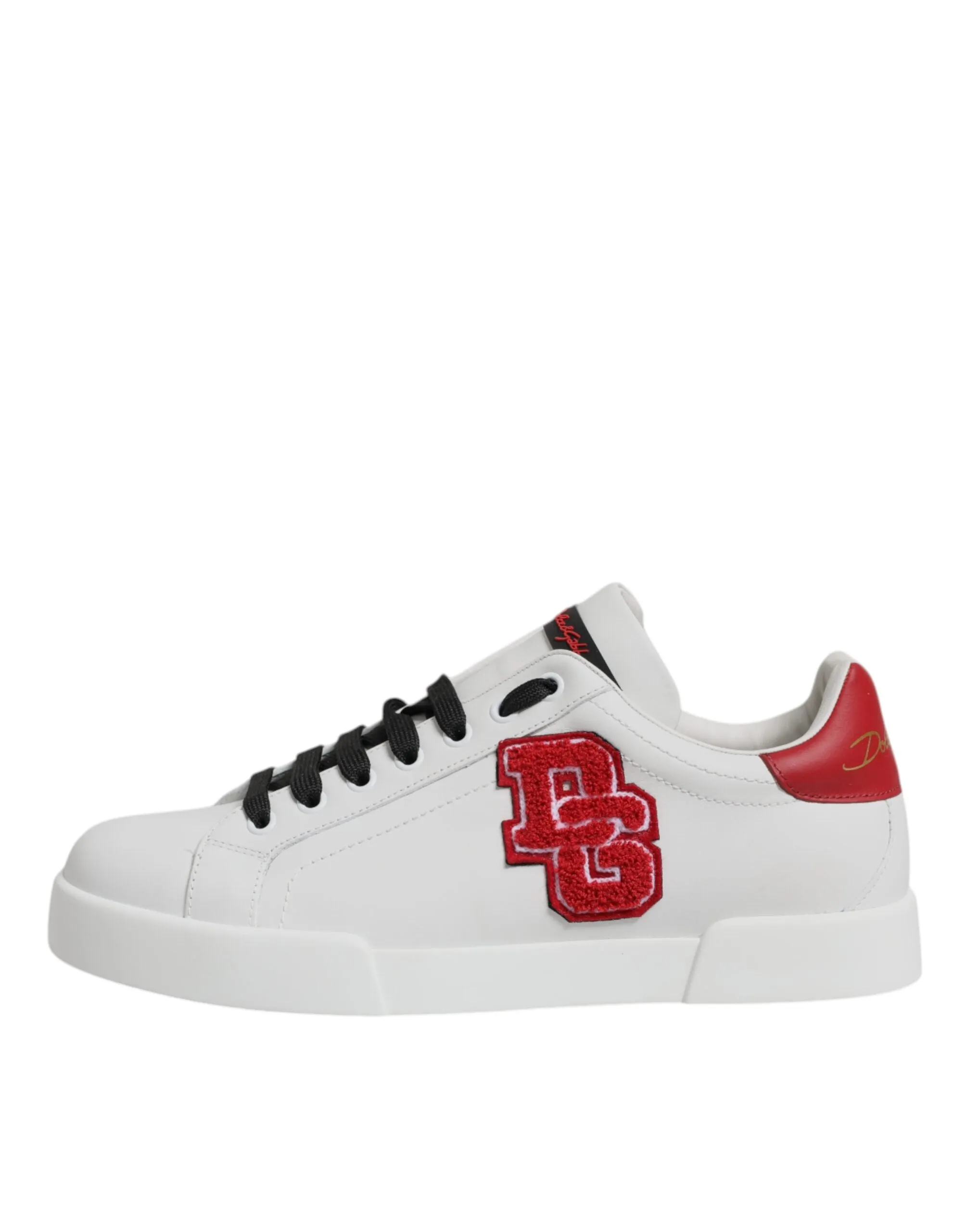 White Leather Logo Low Top Sneakers Shoes