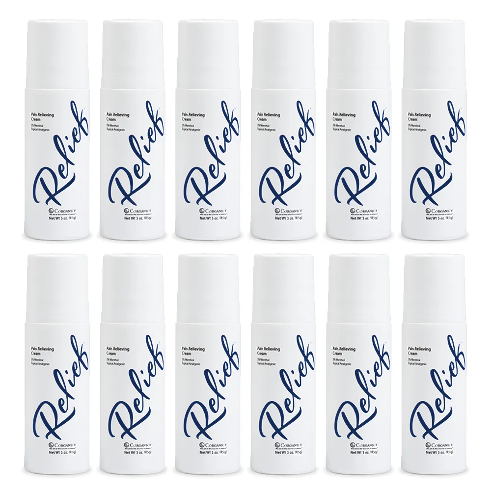 Wholesale - Case of 12 Relief Topical Cream 3 oz. roll-ons