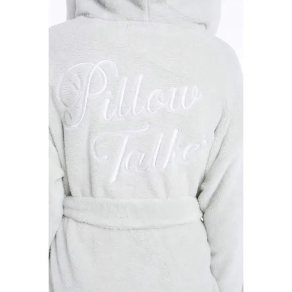 Wildfox Pillow Talker embroidred mint green plush loungewear robe Medium
