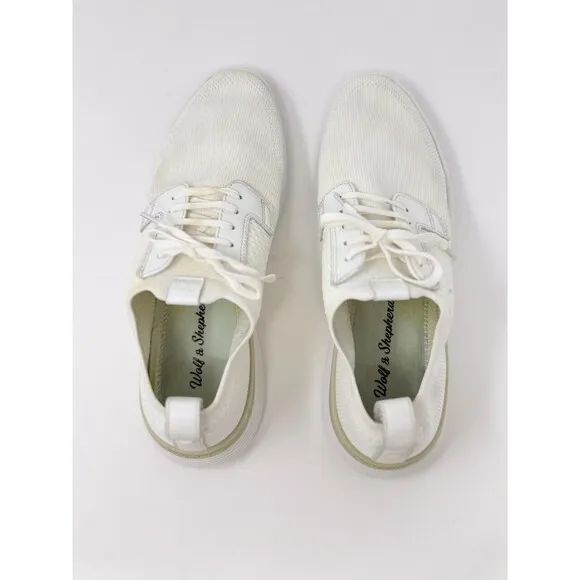 Wolf &amp; Shepherd SwiftKnit Adult Shoes White Derby Casual Sneaker Mens 7 Womens 9