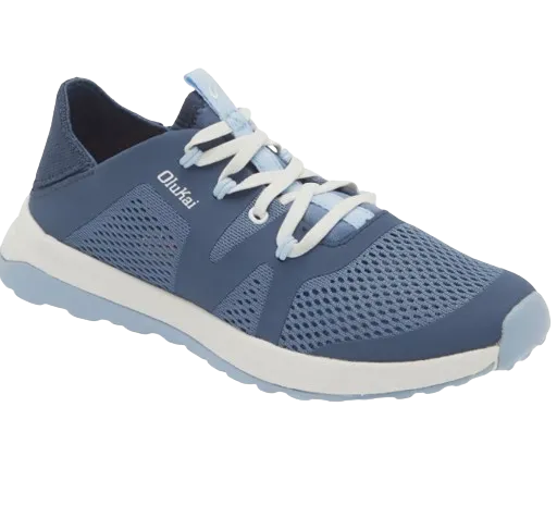 WOMEN'S OLUKAI HUIA SNEAKER | VINTAGE BLUE / SEA ICE