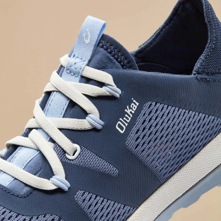 WOMEN'S OLUKAI HUIA SNEAKER | VINTAGE BLUE / SEA ICE