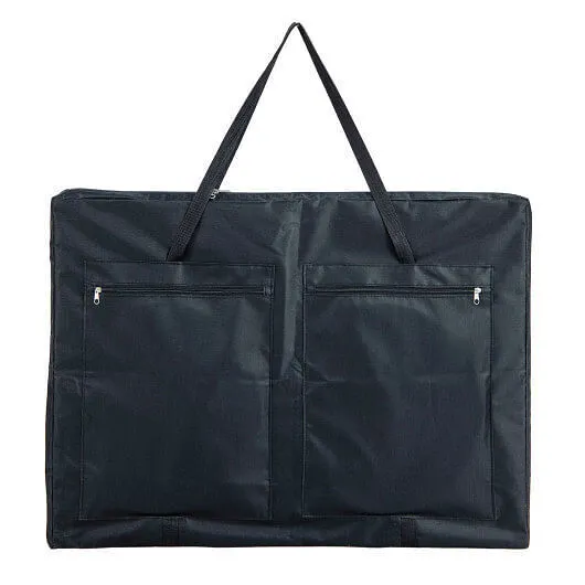 Wooden 4-in-a-row Game Set with 42 PCS Chips and 600D Oxford Fabric Carrying Bag
