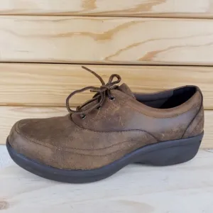 Worx by Red Wing 7.5M Brown Leather Lace-up Work Safety Oxford Shoes STYLE #5115