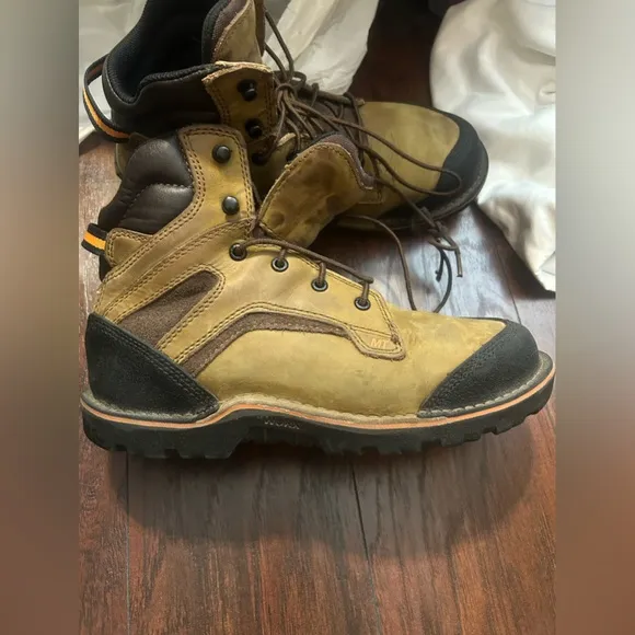Worx Men's Tan Leather Steel Toe Work Safety Lace Up Ankle Boots