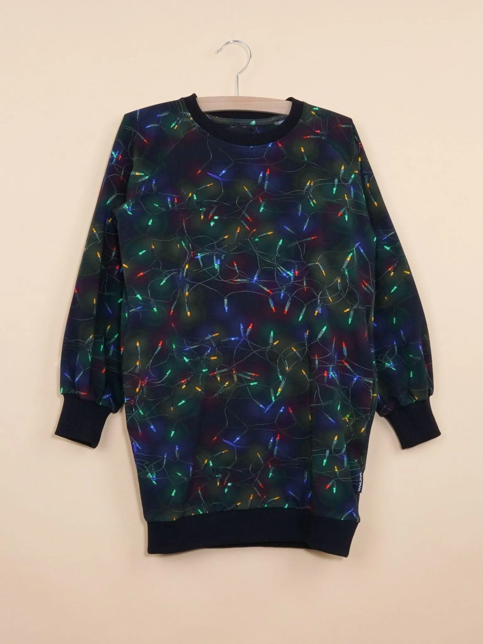 Xmas Lights Sweater Dress Kids