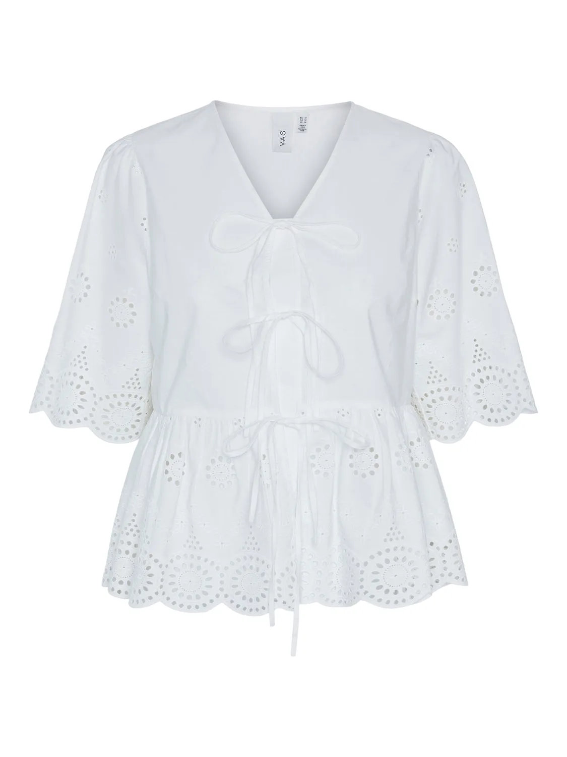 YAS Cornelia tie top white
