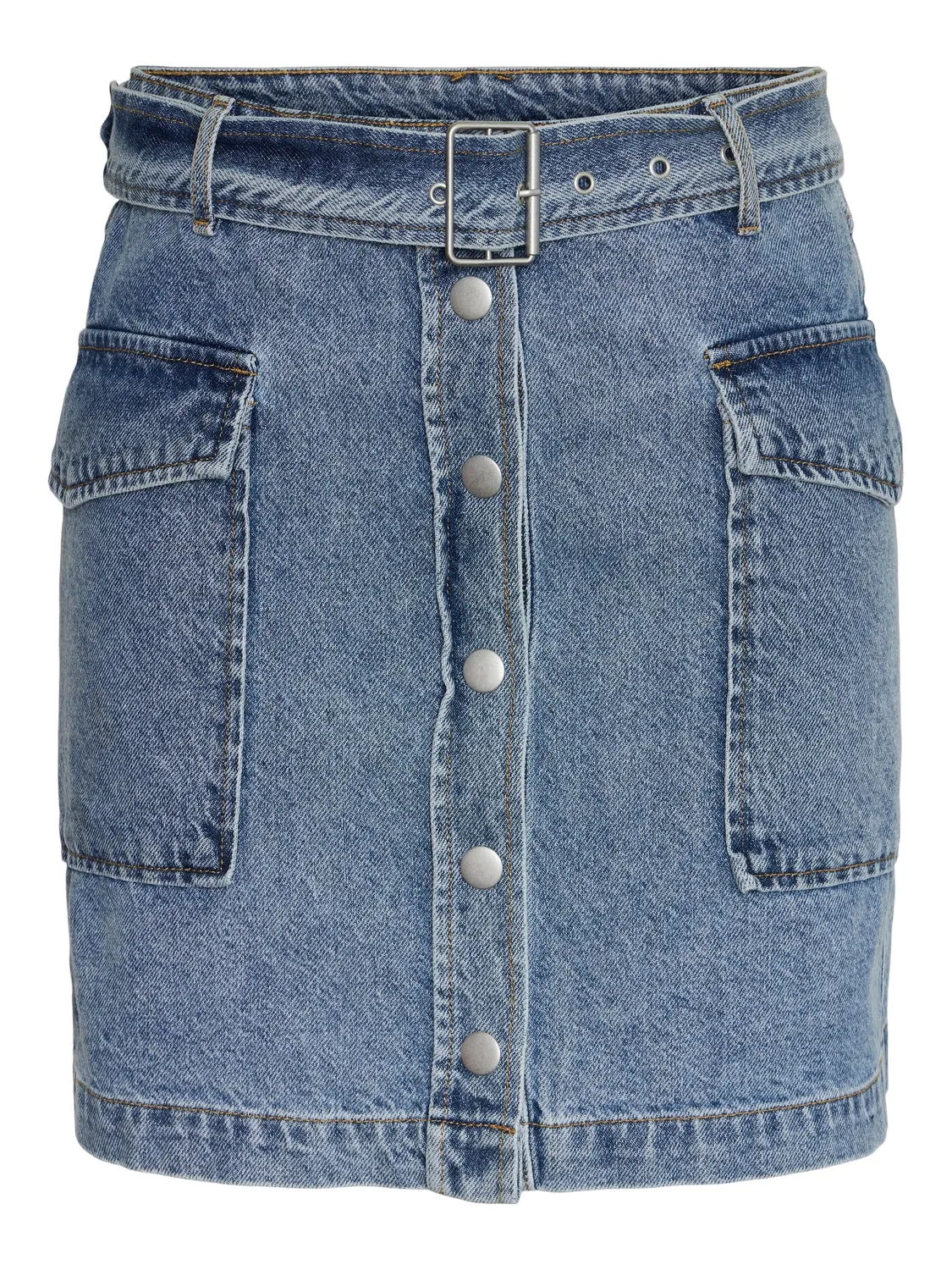 YAS Daisy denim skirt light blue