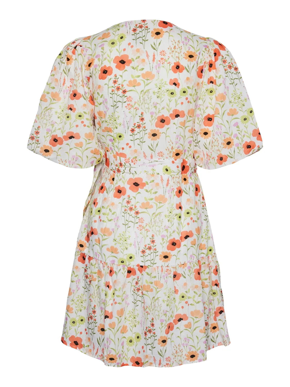 YAS Field wrap dress star white