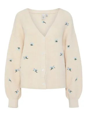 YAS Fleur knit birch sky