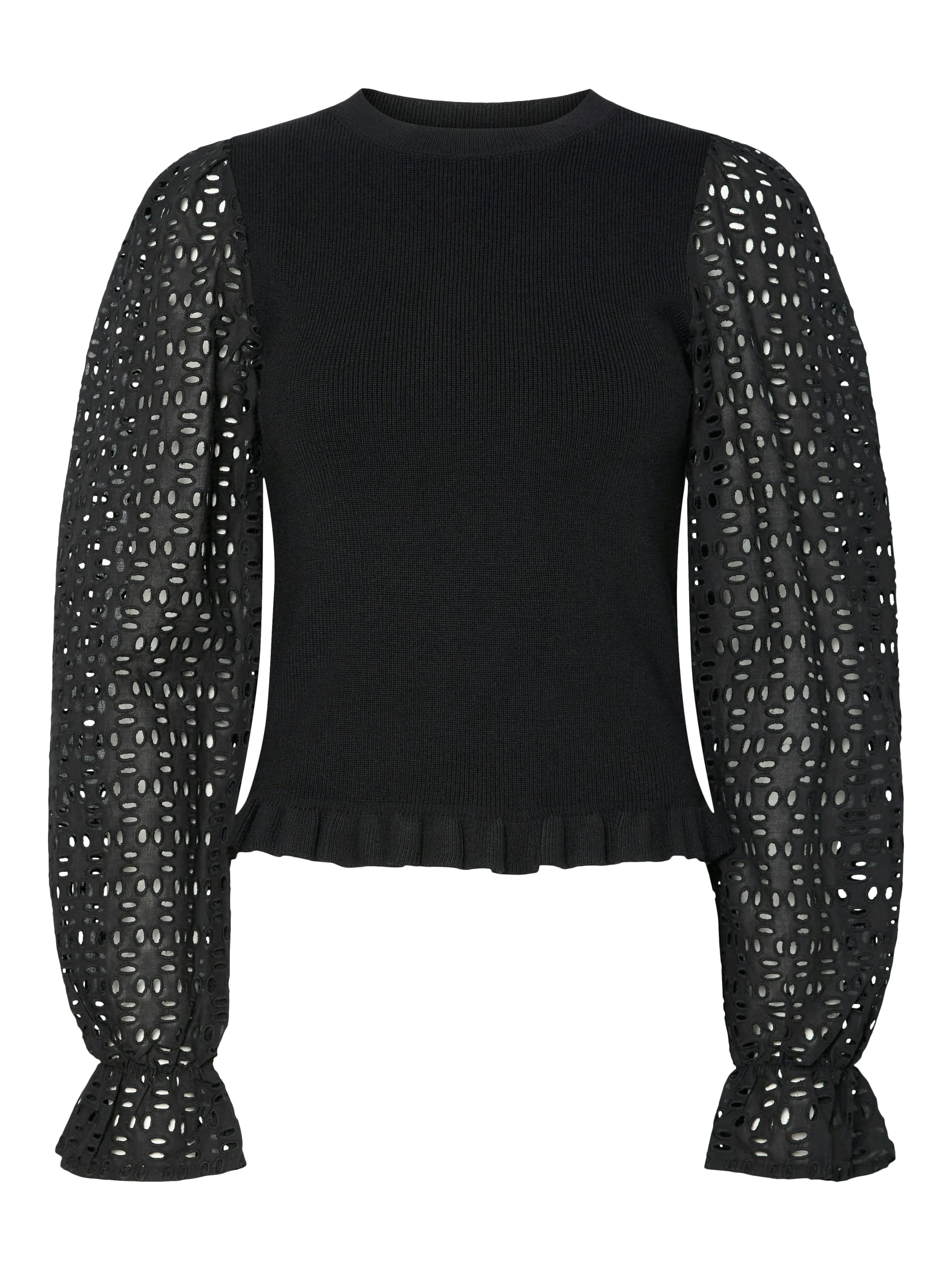 YAS Holli knit trui black