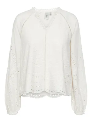 YAS Luma blouse whitecap