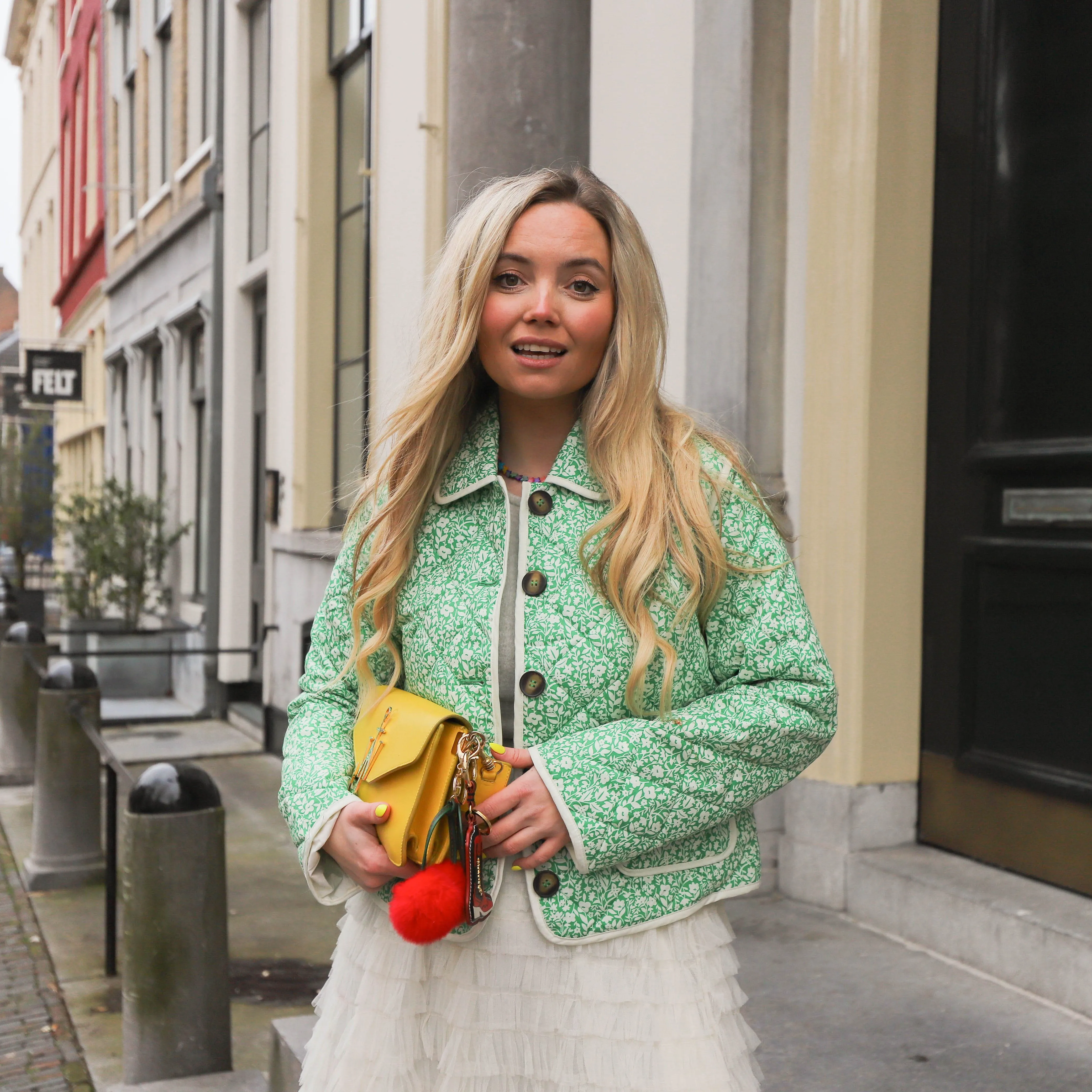 YAS Rinna padded jacket bright green