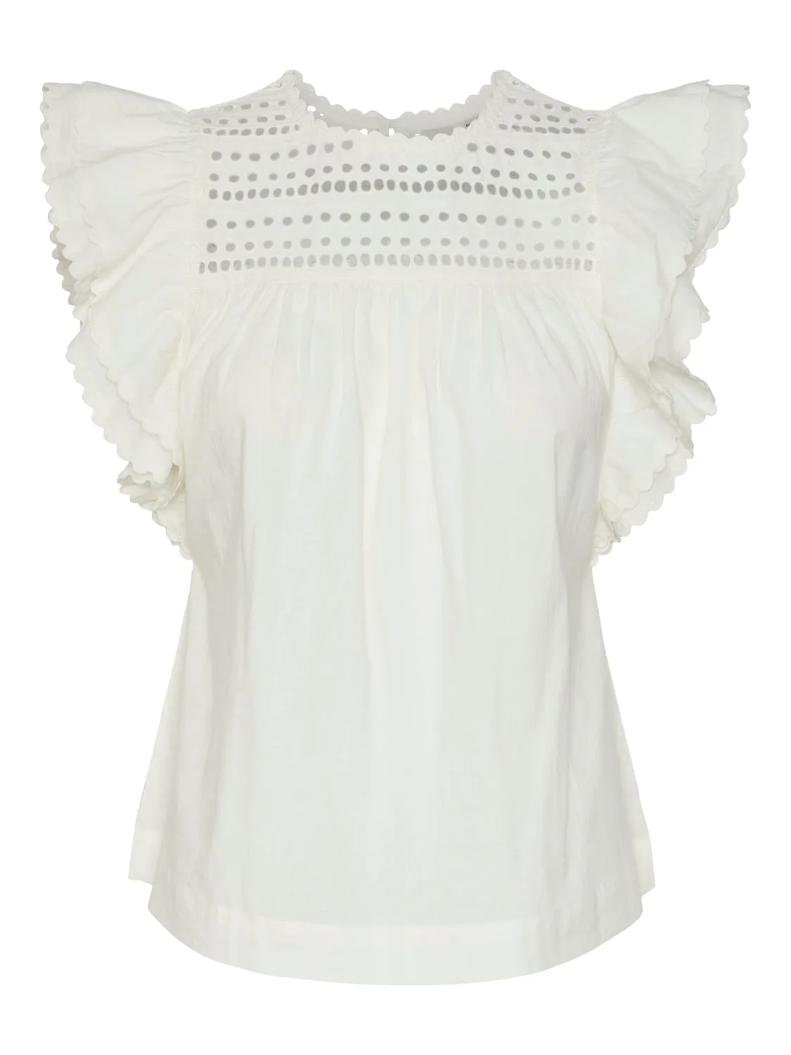 YAS Sashi top star white