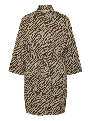 YAS Zira denim shirt dress chanterelle black