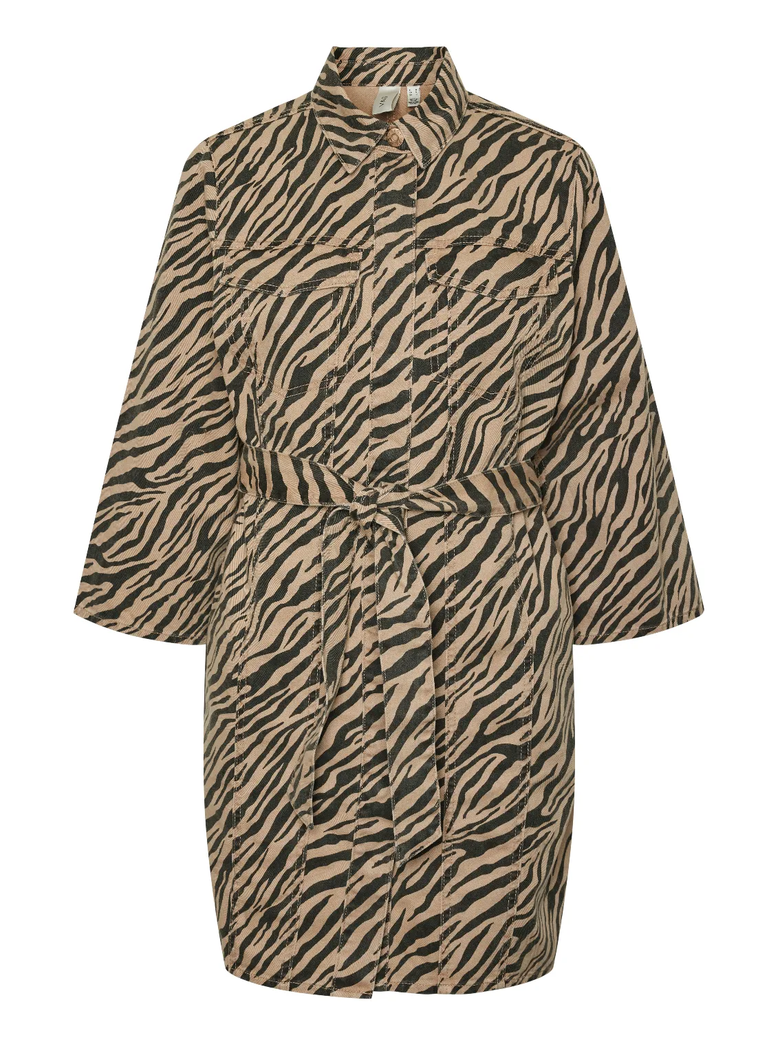 YAS Zira denim shirt dress chanterelle black