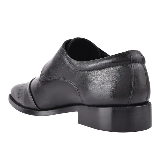 ZAPATO BLACK Leather Oxford Style Dress Shoes