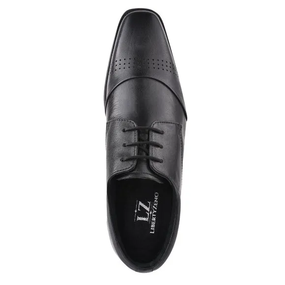 ZAPATO BLACK Leather Oxford Style Dress Shoes