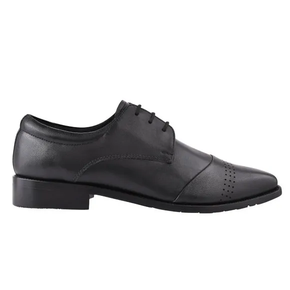 ZAPATO BLACK Leather Oxford Style Dress Shoes