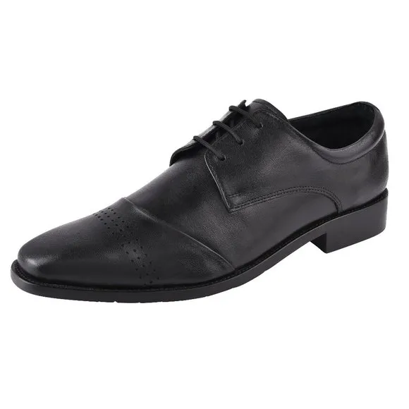ZAPATO BLACK Leather Oxford Style Dress Shoes
