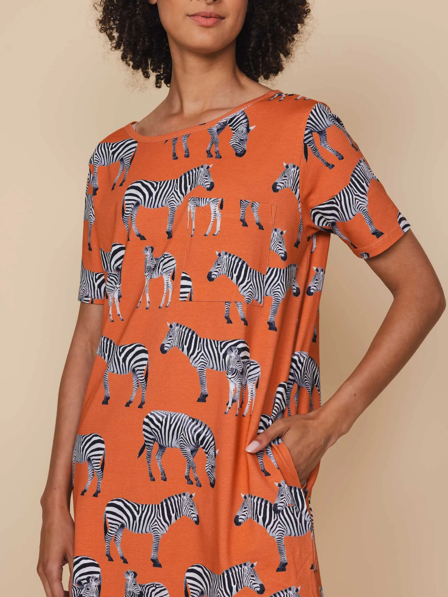 Zebras T-shirt Dress Dames