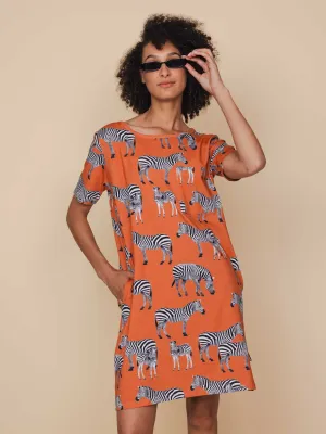 Zebras T-shirt Dress Dames