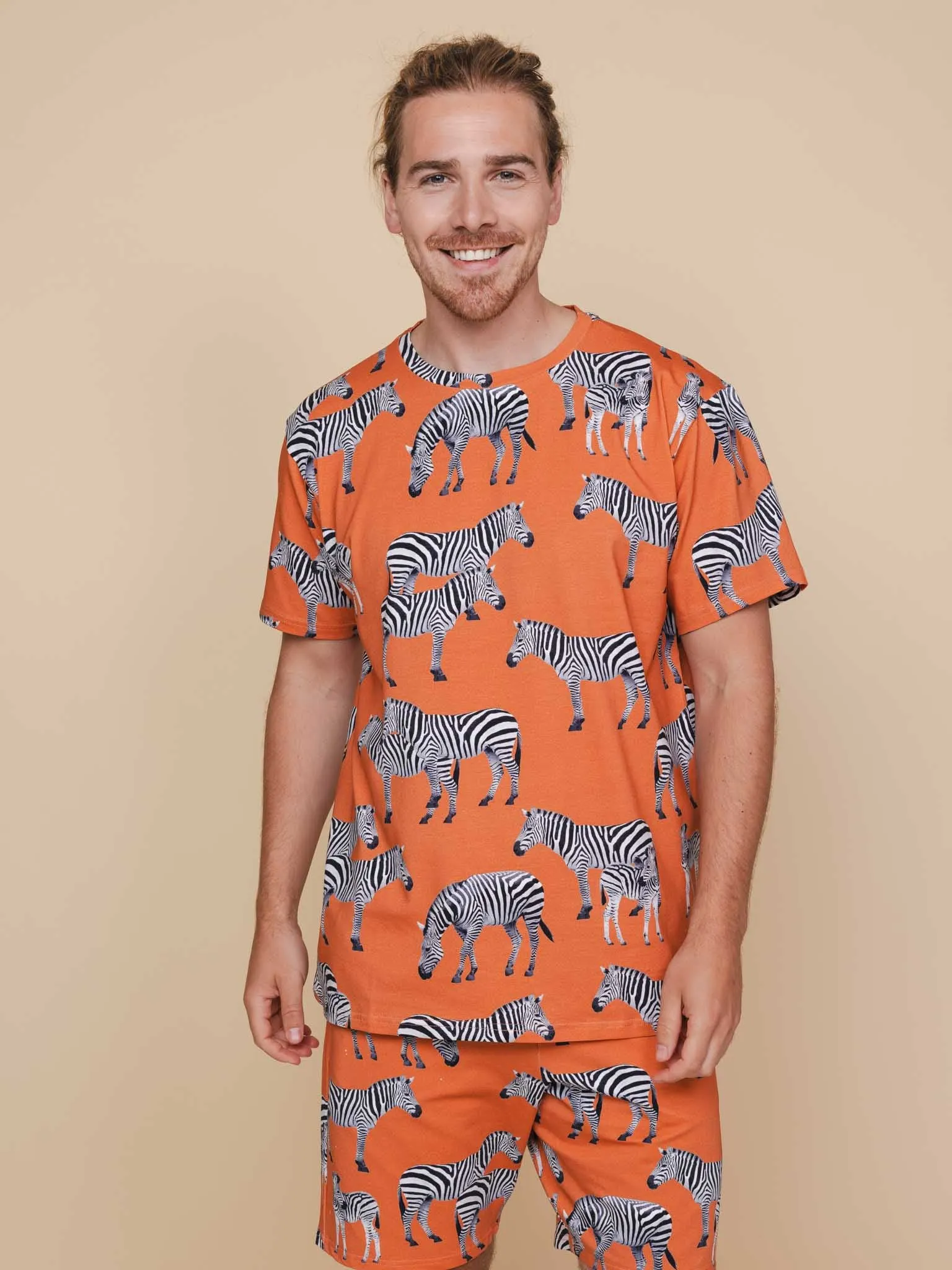Zebras T-shirt en Shorts set Heren