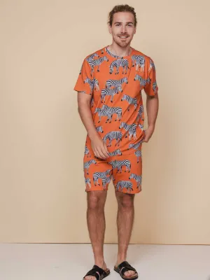 Zebras T-shirt en Shorts set Heren