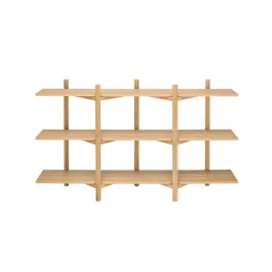 Zig Zag Shelf Low Oak